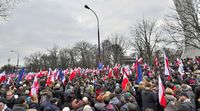 demonstration, warsaw, poland, education, reform