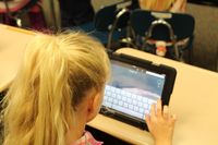 mit iPads lernen im Unterricht der Schule